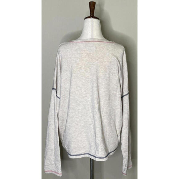 Madewell MWL Superbrushed Pullover Long Sleeve Easygoing Sweatshirt Oatmeal - Picture 4 of 9